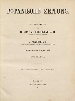 Botanische Zeitung. 52. 1894