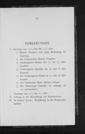 Vorlesungen