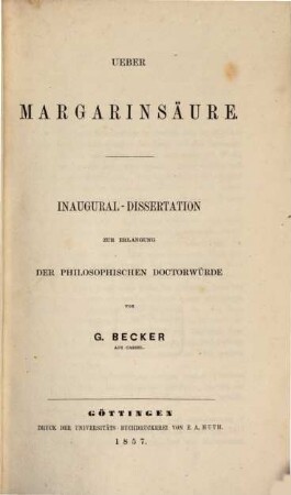 Über Margarinsäure : Inaug.-Diss.
