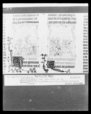 Bibel des Jean de Sy — Arbeit der Söhne Noahs, Folio fol. 5
