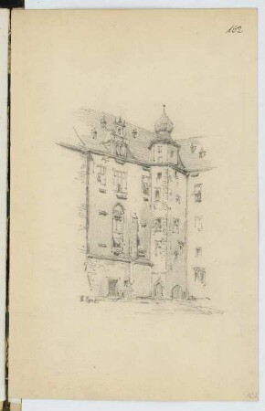 Kloster (?): Perspektivische Ansicht (aus: Skizzen- und Fotoalbum 20)