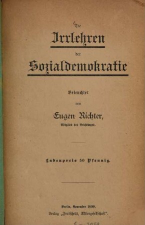 Die Irrlehren der Sozialdemokratie