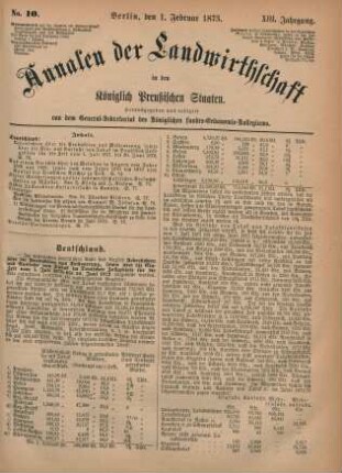 No. 10. Berlin, den 1. Februar 1873. XIII. Jahrgang.