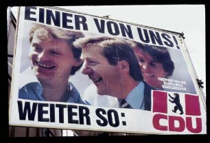 Wahlplakat CDU 8.2.85.