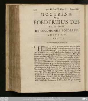 Pars IV. De Oeconomiis Foederum.
