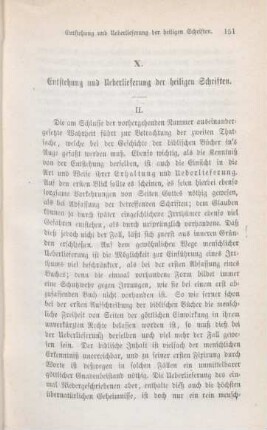 151-166 Entstehung und Ueberlieferung der heiligen Schriften : II.