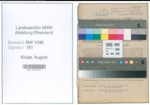 Entnazifizierung August Kruse , geb. 18.04.1887 (Landwirt)