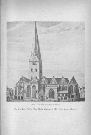 Die St. Petrikirche. Das älteste Kirchspiel. (Vor dem großen Brande).