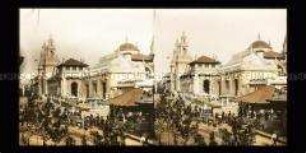 Straße mit Verpflegungsständen und Ausstellungsgebäuden, Pan-American Exposition, Buffalo