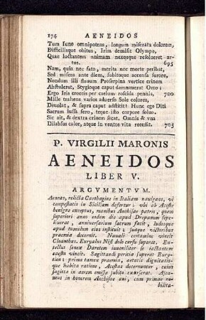P. Virgilii Maronis Aeneidos Liber V.
