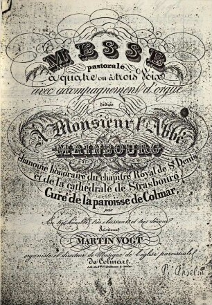 Messe pastorale : à 4 ou à 3 voix avec accompagnement d'orgue