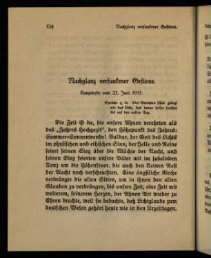 124-134, Nachglanz versunkener Gestirne