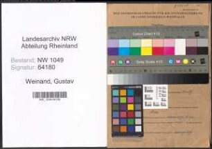 Entnazifizierung Gustav Weinand , geb. 24.02.1892 ()