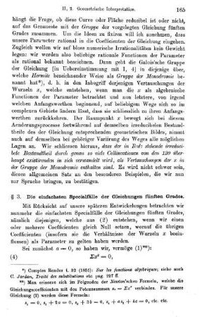 § 3. Die einfachsten Specialfälle der Gleichungen fünften Grades.