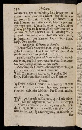 290-294, Fit aspersio, et fumigatio dicendo; ...
