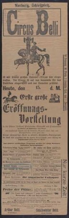 Circus Belli, Norburg, 1899