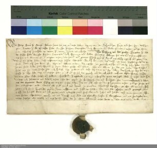 Revers Philipps Graf von Rieneck bezüglich der Belehnung mit dem Dorf Wolfsmünster durch Wolfgang [Dietrich von Eusigheim], Abt von Fulda