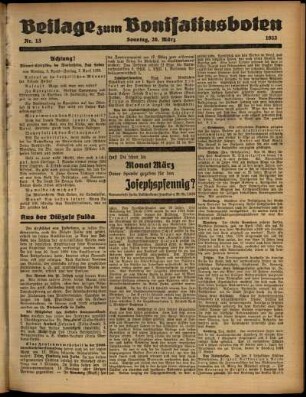 Zweite Ausgabe vom Sonntag, den 26. März 1933.