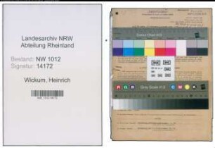 Entnazifizierung Heinrich Wickum , geb. 22.05.1891 (Kaufm.Angest.)