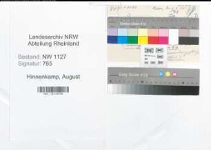 Entnazifizierung August Hinnenkamp , geb. 00.00.0000 ()