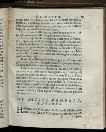 De Misti Proprietatibus