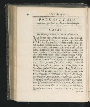 Pars Secunda. Continens quaedam quae huic Materiae inservire videntur.