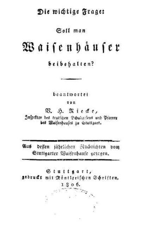 Die wichtige Frage: Soll man Waisenhäuser beibehalten?