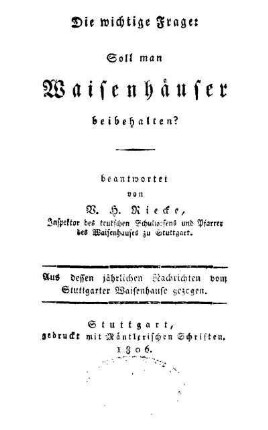 Die wichtige Frage: Soll man Waisenhäuser beibehalten?