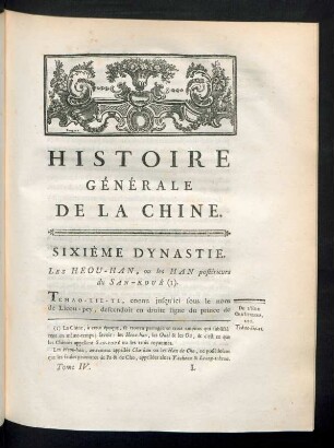 Sixième dynastie. Les Heou-han, ou les Han postérieurs du San-Koué