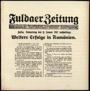 Ausgabe vom Donnerstag, den 11. Januar 1917.