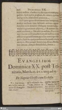 Evangelium Dominica XX. post Trinitatis