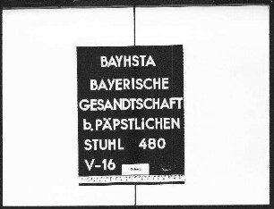 Allgemeine Anordnungen zur gesandtschaftlichen Berichterstattung