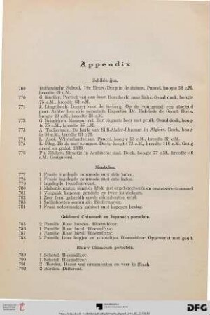 Appendix (Nr. 769-850)
