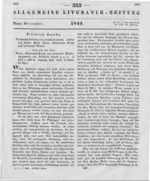 Jacobs, Friedrich: Vermischte Schriften. Bd. 8. Leipzig: Dyk 1844