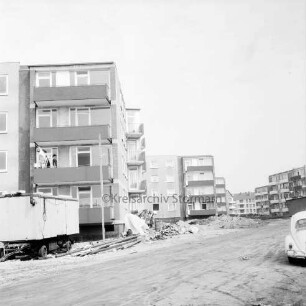 Greifswalder Kehre: Baustelle der Wohngebäude: Blick nach Nordosten