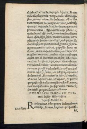 Exemplum Simplicis Thematis de fide. Historia sit de Leproso Matthei .8.