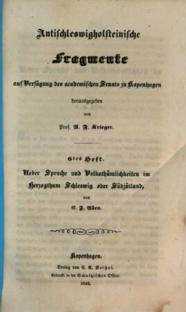 Antischleswigholsteinische Fragmente, 6. 1848