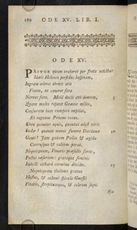 180-192, Ode XV.; Remarques Sur L'Ode XV.; Notes Sur L'Ode XV.