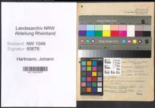 Entnazifizierung Johann Hartmann , geb. 14.05.1889 (Mechaniker)