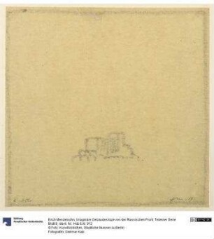 Imaginäre Gebäudeskizze von der Russischen Front, Teileiner Serie Blatt 8