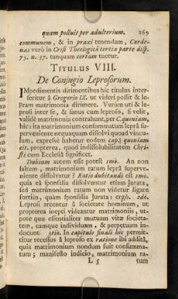 169-173, Titulus VIII