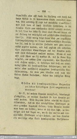 Dürfen die homöopathischen Arzneien zu jeder beliebigen Zeit angewendet werden?