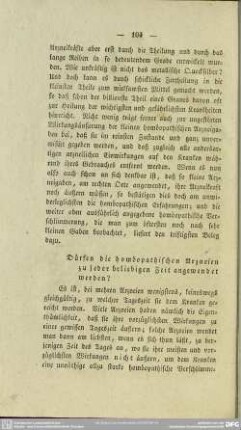 Dürfen die homöopathischen Arzneien zu jeder beliebigen Zeit angewendet werden?