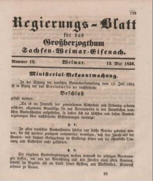 Nr. 12 : 15. Mai 1856