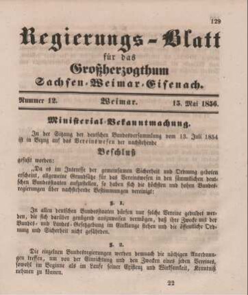 Nr. 12 : 15. Mai 1856