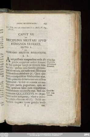 Sectio I. De Stipendio Militum Romanorum.