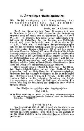 Beschleunigung der Auszahlung der Kriegsteuerungszulage für Volksschullehrer und- lehrerinnen : [E. Öffentliches Volksschulwesen]