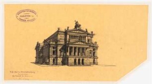 Theater-Entwürfe: Theater: Perspektivische Vorderansicht