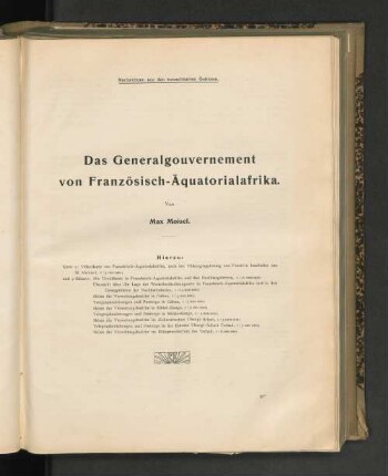 Das Generalgouvernement von Französisch-Äquatorialafrika.