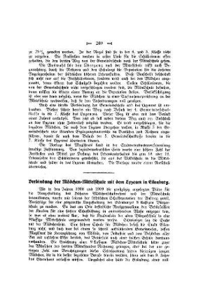 Verbindung der Mädchen-Mittelschulen mit dem Lyzeum in Eilenburg